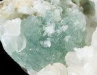 Green Prehnite with Calcite - Namibia #46036-1